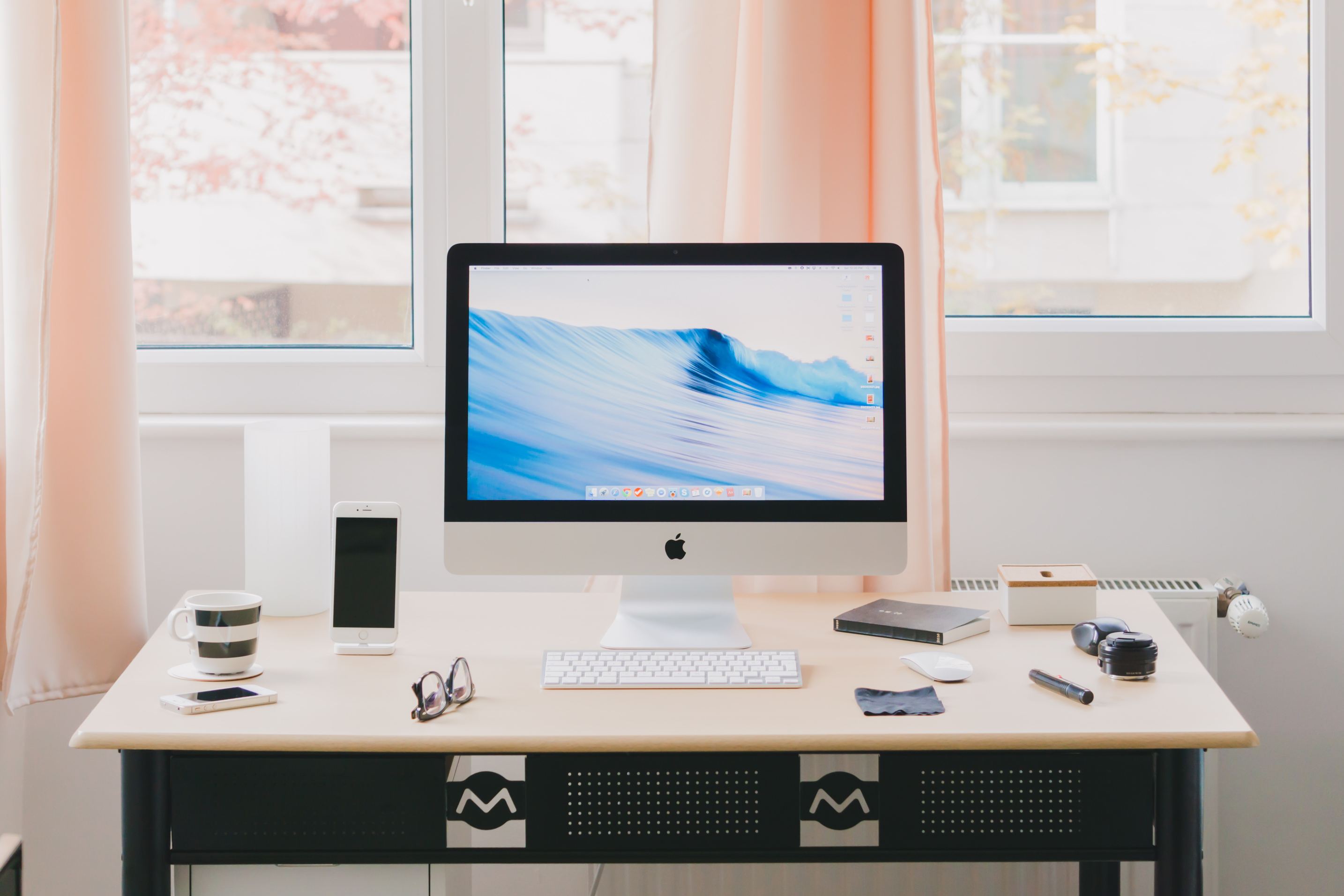 desk and screen