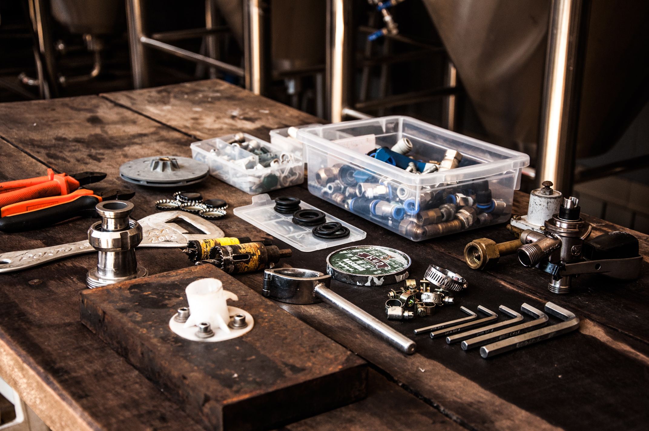 tools on table